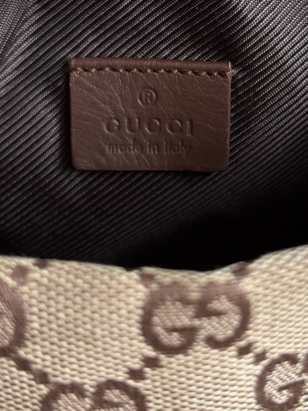 Vintage Gucci GG Canvas Pochette Mini Bag Vanity / Brown Leather - Picture 12 of 12